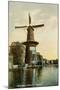 Windmill in Rotterdam, Netherlands-null-Mounted Art Print