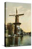 Windmill in Rotterdam, Netherlands-null-Stretched Canvas