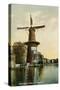 Windmill in Rotterdam, Netherlands-null-Stretched Canvas