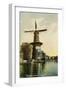 Windmill in Rotterdam, Netherlands-null-Framed Art Print
