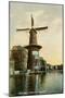 Windmill in Rotterdam, Netherlands-null-Mounted Art Print