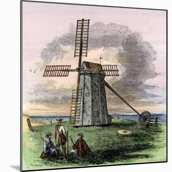 Windmill in Truro on Cape Cod, Massachusetts, 1850s-null-Mounted Giclee Print