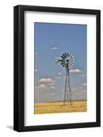 Windmill in wheat field Eastern Washington-Darrell Gulin-Framed Photographic Print