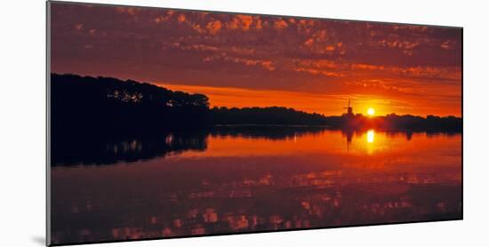 Windmill Island Gardens at sunrise, Holland, Michigan, USA-null-Mounted Photographic Print