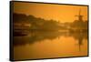 Windmill Island Gardens at sunrise, Holland, Michigan, USA-null-Framed Stretched Canvas