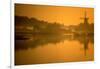 Windmill Island Gardens at sunrise, Holland, Michigan, USA-null-Framed Photographic Print