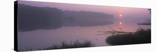 Windmill Island Gardens at sunrise, Holland, Michigan, USA-null-Stretched Canvas