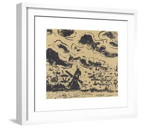 Windmill near Burg on Fehmarn-Ernst Ludwig Kirchner-Framed Premium Giclee Print