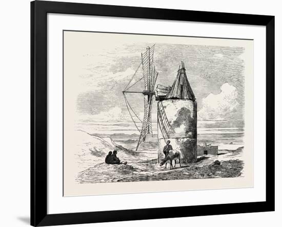 Windmill Near Cairo. Egypt, 1879-null-Framed Giclee Print