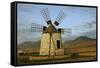 Windmill Near Tefia, Fuerteventura, Canary Islands-Peter Thompson-Framed Stretched Canvas