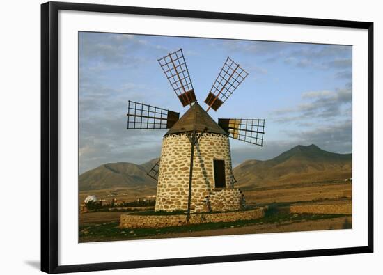 Windmill Near Tefia, Fuerteventura, Canary Islands-Peter Thompson-Framed Photographic Print