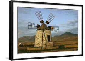Windmill Near Tefia, Fuerteventura, Canary Islands-Peter Thompson-Framed Photographic Print
