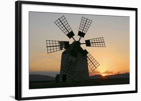 Windmill Near Tefia, Fuerteventura, Canary Islands-Peter Thompson-Framed Photographic Print