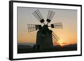 Windmill Near Tefia, Fuerteventura, Canary Islands-Peter Thompson-Framed Photographic Print