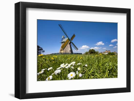 Windmill, Nebel, Amrum Island, Northern Frisia, Schleswig-Holstein, Germany-Sabine Lubenow-Framed Photographic Print