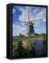 Windmill, Netherlands-David Barnes-Framed Stretched Canvas