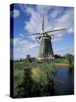 Windmill, Netherlands-David Barnes-Stretched Canvas