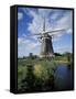 Windmill, Netherlands-David Barnes-Framed Stretched Canvas