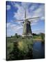 Windmill, Netherlands-David Barnes-Stretched Canvas