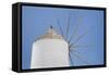 Windmill, Oia, Santorini, Cyclades, Aegean Sea, Greek Islands, Greece, Europe-Markus Lange-Framed Stretched Canvas