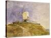 Windmill on a Hill, 19th Century-John Sell Cotman-Stretched Canvas