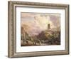 Windmill on a Hill with Cattle Drovers-John Constable-Framed Giclee Print
