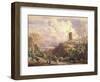 Windmill on a Hill with Cattle Drovers-John Constable-Framed Giclee Print