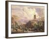 Windmill on a Hill with Cattle Drovers-John Constable-Framed Giclee Print