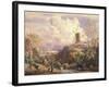 Windmill on a Hill with Cattle Drovers-John Constable-Framed Giclee Print