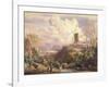 Windmill on a Hill with Cattle Drovers-John Constable-Framed Giclee Print