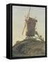 Windmill on a Knoll in a Landscape-Francois Louis Thomas Francia-Framed Stretched Canvas