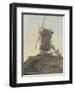 Windmill on a Knoll in a Landscape-Francois Louis Thomas Francia-Framed Giclee Print