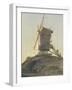 Windmill on a Knoll in a Landscape-Francois Louis Thomas Francia-Framed Giclee Print