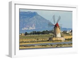 Windmill on Stagnone Lagoon in the Salt Pan Area South of Trapani-Rob Francis-Framed Photographic Print