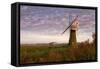 Windmill on the Norfolk Broads at Sunrise-Vince Burton-Framed Stretched Canvas