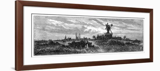 Windmill on Wimbledon Common, 1880-Robert Taylor Pritchett-Framed Giclee Print