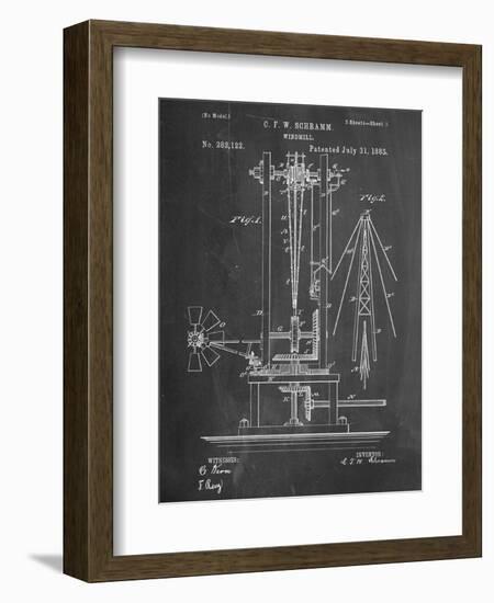 Windmill Patent-null-Framed Art Print