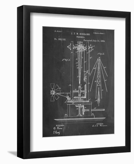 Windmill Patent-null-Framed Art Print