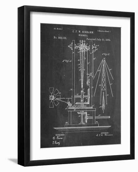 Windmill Patent-null-Framed Art Print