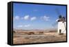 Windmill, Valles De Ortega, Fuerteventura, Canary Islands, Spain, Atlantic, Europe-Markus Lange-Framed Stretched Canvas