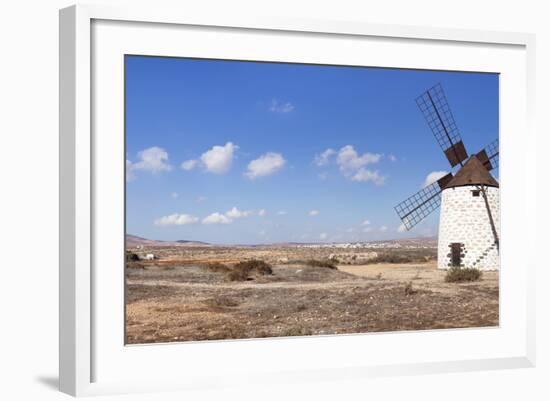 Windmill, Valles De Ortega, Fuerteventura, Canary Islands, Spain, Atlantic, Europe-Markus Lange-Framed Photographic Print