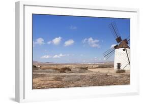 Windmill, Valles De Ortega, Fuerteventura, Canary Islands, Spain, Atlantic, Europe-Markus Lange-Framed Photographic Print