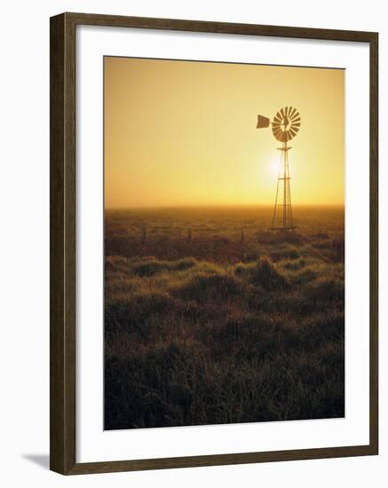 Windmill Water Pump, Victoria, Australia-Walter Bibikow-Framed Photographic Print