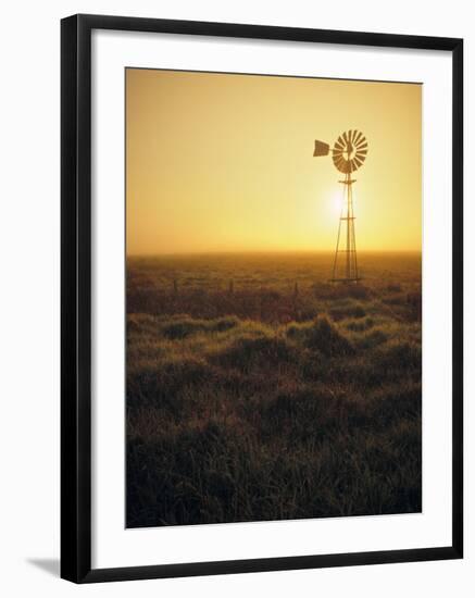 Windmill Water Pump, Victoria, Australia-Walter Bibikow-Framed Photographic Print