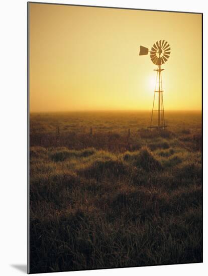 Windmill Water Pump, Victoria, Australia-Walter Bibikow-Mounted Photographic Print