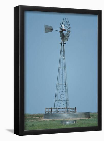 Windmill (Windpump) Art Poster Print-null-Framed Poster