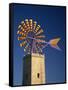 Windmill with Sails in the Colours of the Mallorcan Flag, Mallorca, Balearic Islands, Spain-Tomlinson Ruth-Framed Stretched Canvas