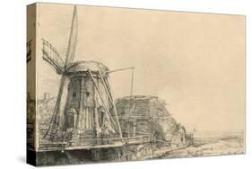Windmill-Rembrandt van Rijn-Stretched Canvas