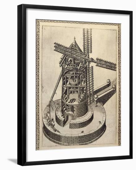 Windmill-Agostino Ramelli-Framed Giclee Print