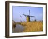 Windmills Along the Canal in Kinderdijk, Netherlands-Keren Su-Framed Photographic Print